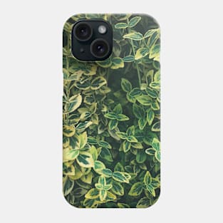 Green & Yellow Garden Leaves Phone Case