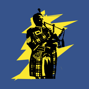 Standing Bagpiper - abstract T-Shirt