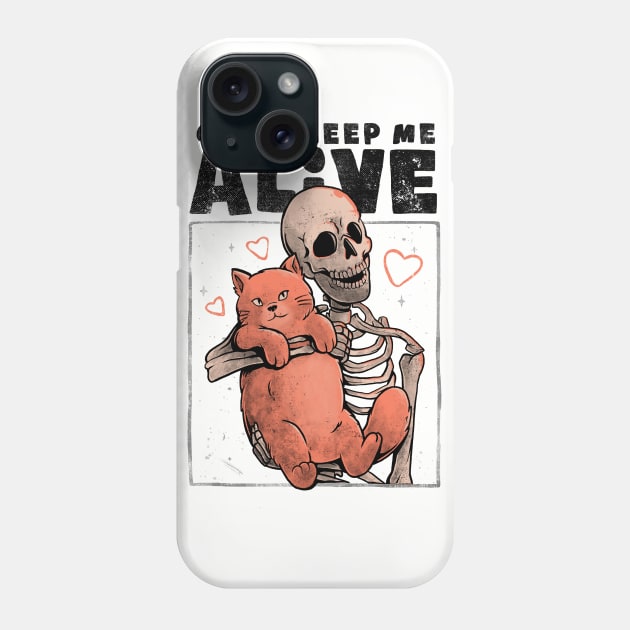 Cats Keep Me Alive - Dead Skull Evil Gift Phone Case by eduely