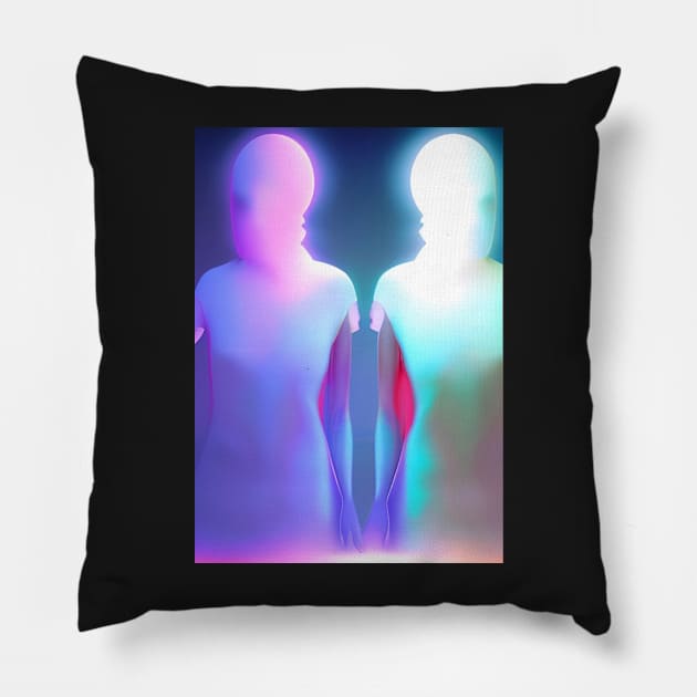 THE AURA OF 2 GHOSTS ON HALLOWEEN Pillow by sailorsam1805