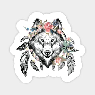 Wolf Boho T-shirt Magnet