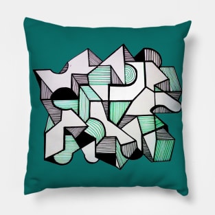 Geometric city abstract modern Pillow