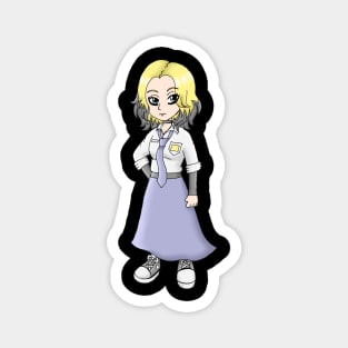 CHIBI ANIME PRETTY METAL GIRL SCHOOL UNIFORM Magnet