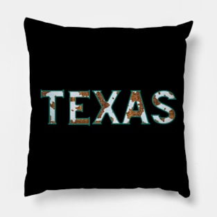 Cowhide "Texas" Letters Pillow