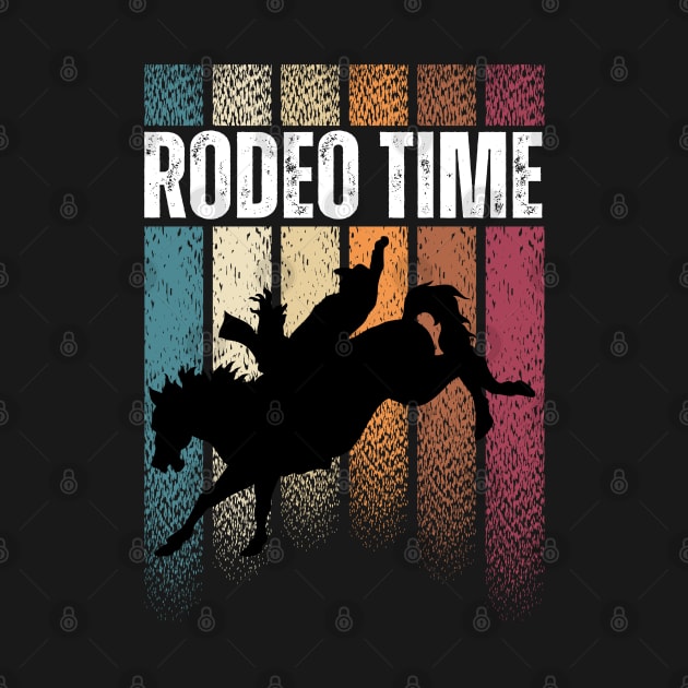 Rodeo Time Western Cowboy Bareback Riding by jackofdreams22