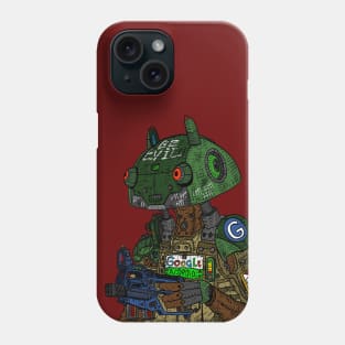 android robot. scifi google killer bot. hand drawn illustration. Phone Case