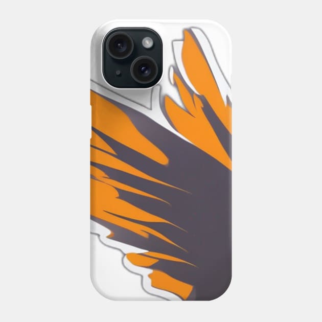 Majestic Orange Winged Bird Illustration No. 948 Phone Case by cornelliusy