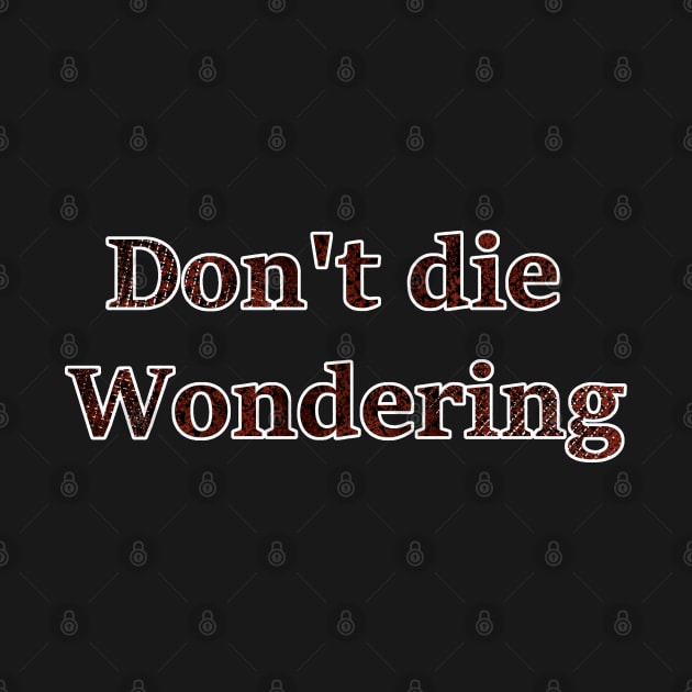 Don't Die Wondering by Wormunism