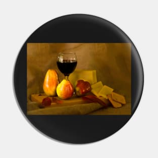 Fruit, Cheese and Wine Pin