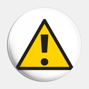 Danger Sign Emoticon Pin