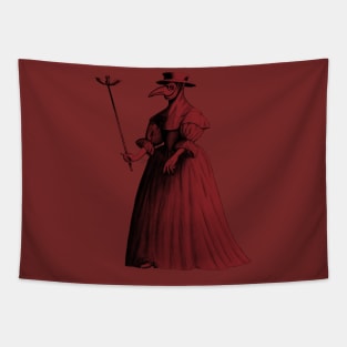 Lady Plague Doctor (red) Tapestry