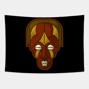 Ancient african aboriginal mask design Tapestry