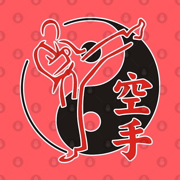 Yin Yang Asian Martial Arts Karate Fighter by EDDArt