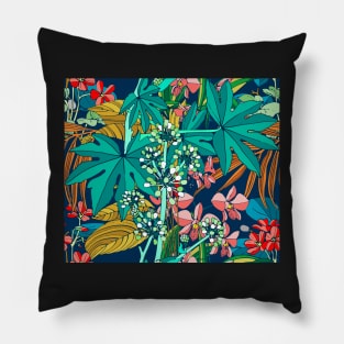 Secret Oasis (Coral orchid) Pillow