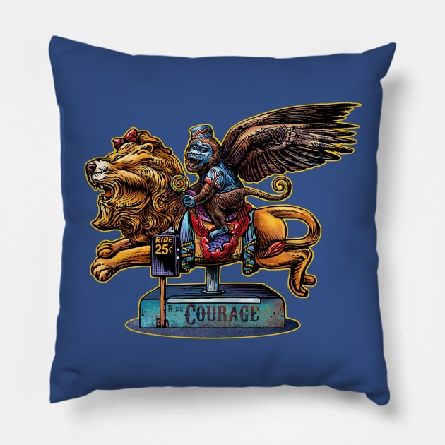 Courage Pillow by ChetArt