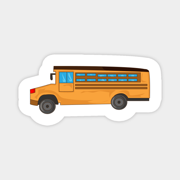 School Bus Magnet by CatsAreAmazing1