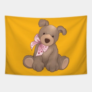 Cute dog cuddly toy children motive Tapestry