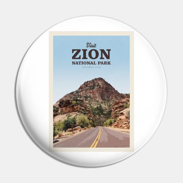 Visit Zion National Park Pin by Mercury Club