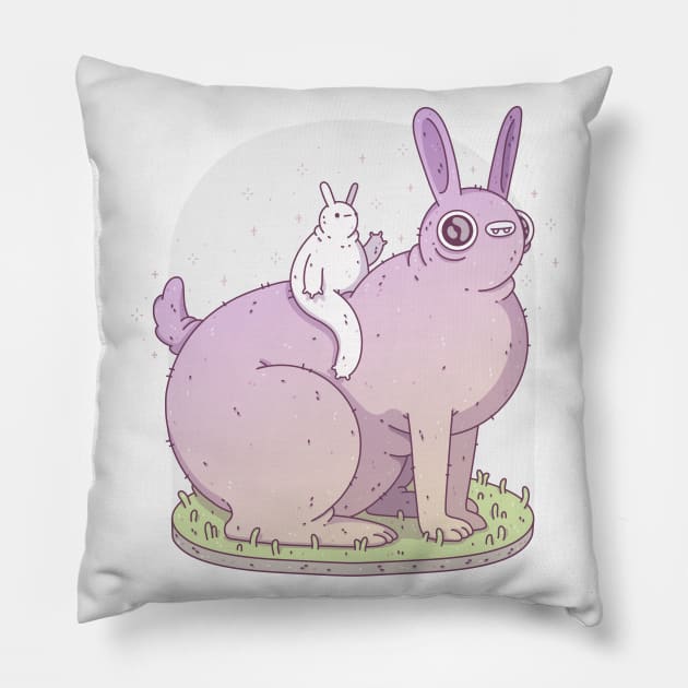 Chubby bunny Pillow by odsanyu