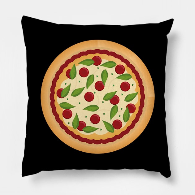 Yummy Italian Pizza Pie Pillow by InkyArt