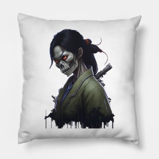 Korean zombie girl Pillow