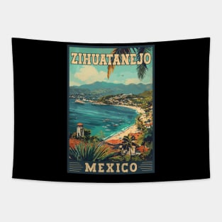 Zihuatanejo Mexico Tropical Paradise Travel Art Tapestry