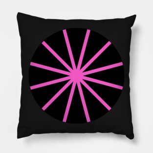 Pink and Black Kaleidoscope Style Mandala Pillow