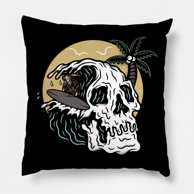 Chill and Summer, Chill and vocation, Chilling for summer Pillow by gggraphicdesignnn