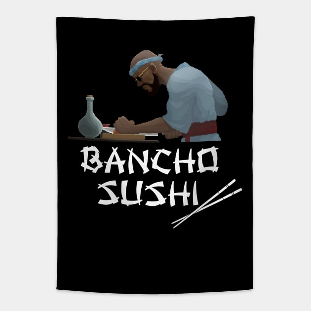 Bancho Sushi Tapestry by Buff Geeks Art