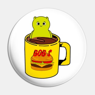 Burger Bob’s Coffee Mug With Kuchi Kopi Illustration Pin