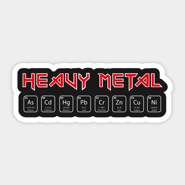 Heavy metals chemistry - Metal - Sticker
