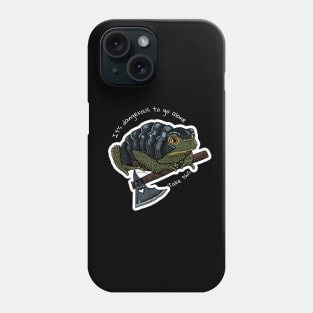 Battletoad in armor - black Phone Case