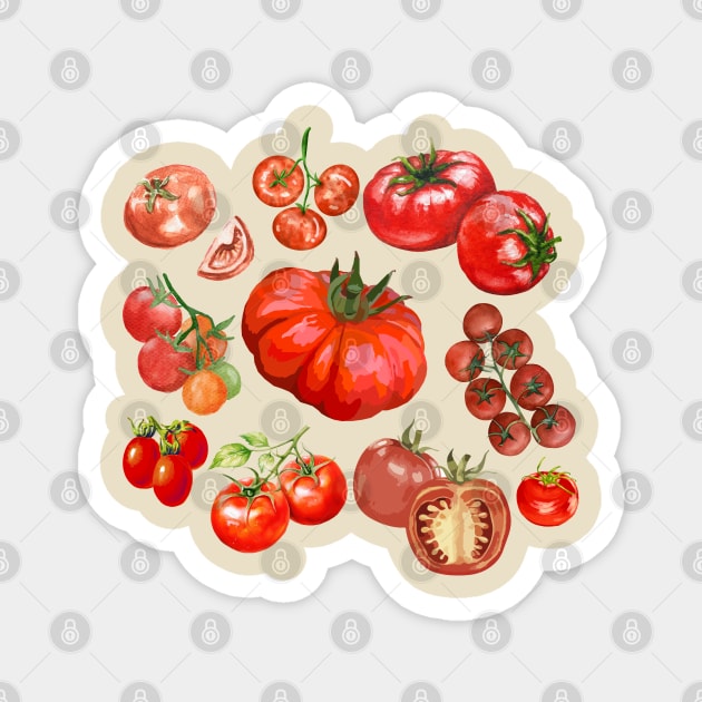 Abundance of Tomatoes Magnet by CosmicPeach