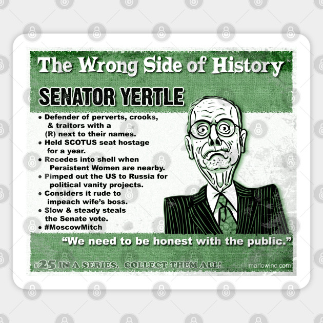 Senator Yertle Mitch Mcconnell Sticker Teepublic