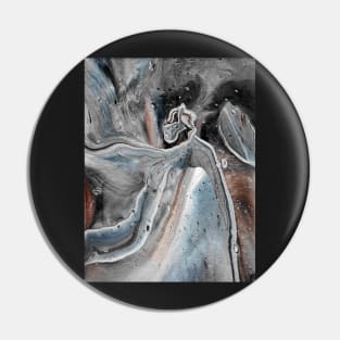 Gray and Brown Acrylic Pour Painting Pin