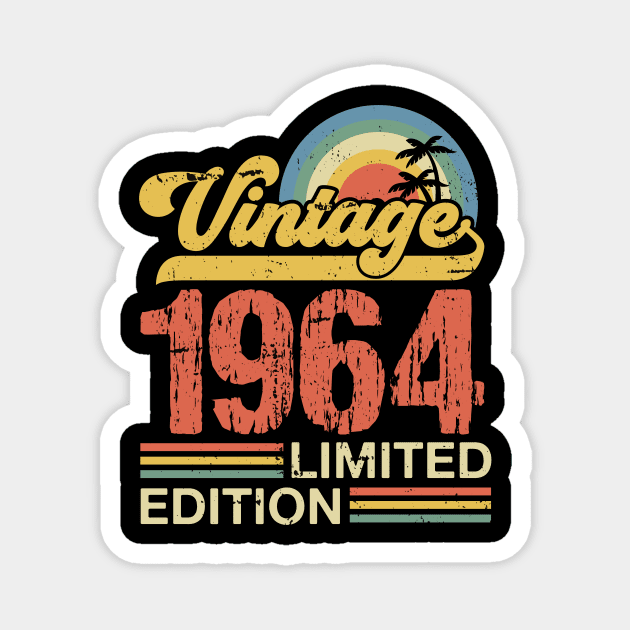 Retro vintage 1964 limited edition Magnet by Crafty Pirate 