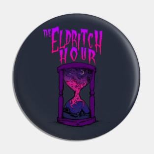 the Eldritch Hour Hourglass Logo Full Pin