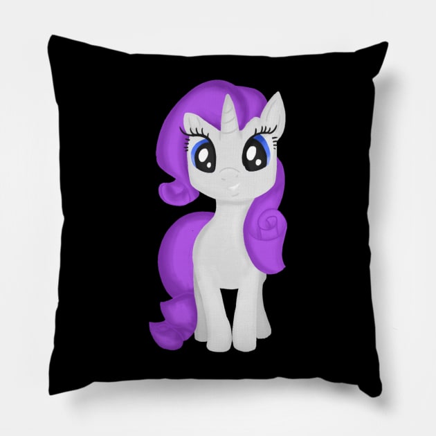 Rarity Pillow by zacksmithart