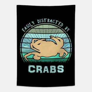 Easily Distracted By Crabs Tapestry