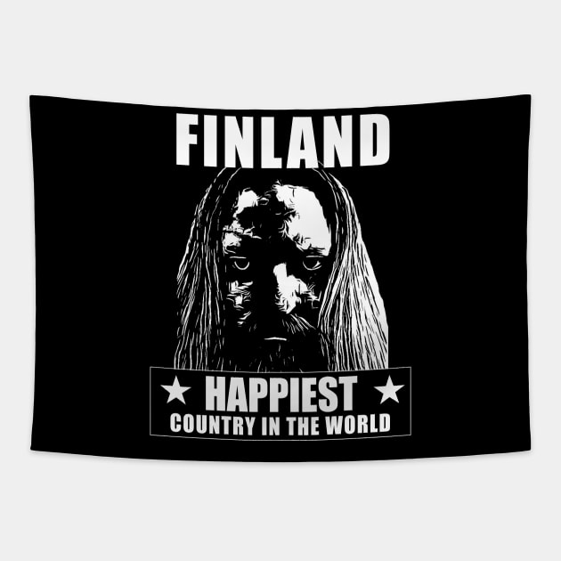 Finland Happiest Country In The World Tapestry by Perkele Shop