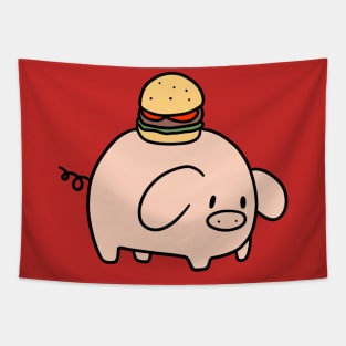 Hamburger Piggy Tapestry