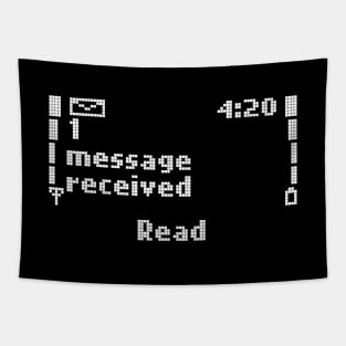 One Message Received (White Pixels) Tapestry