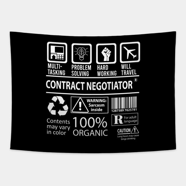 Contract Negotiator T Shirt - MultiTasking Certified Job Gift Item Tee Tapestry by Aquastal