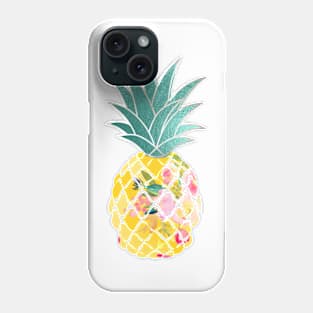 Aloha pineapples, iridescent teal Phone Case