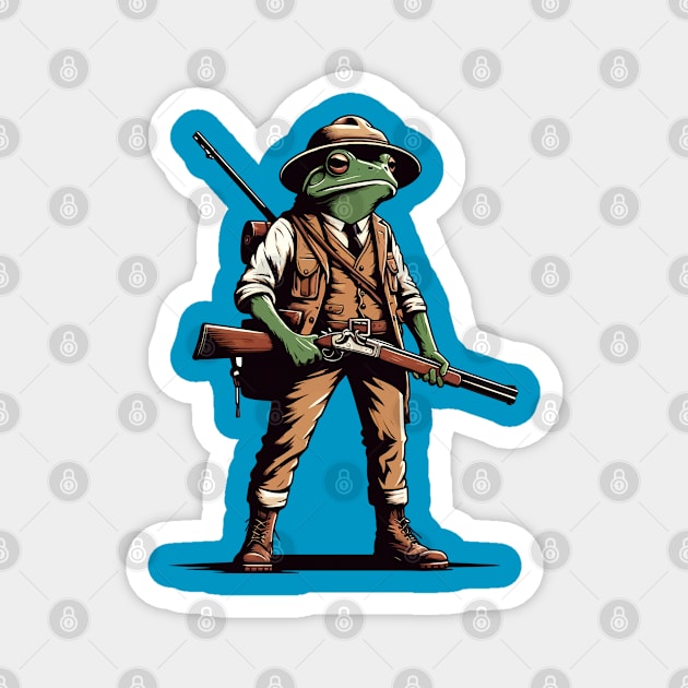 Frog hunter Magnet by Art_Boys