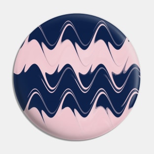 Blue and Pink Wave Pattern Pin