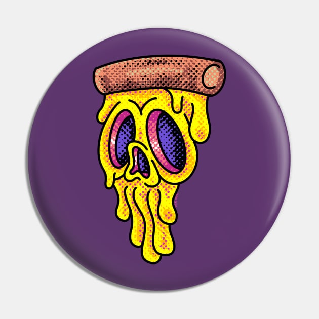 Pizza skull Pin by SlinkSkull