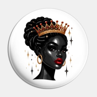 African Queen Crown Pin