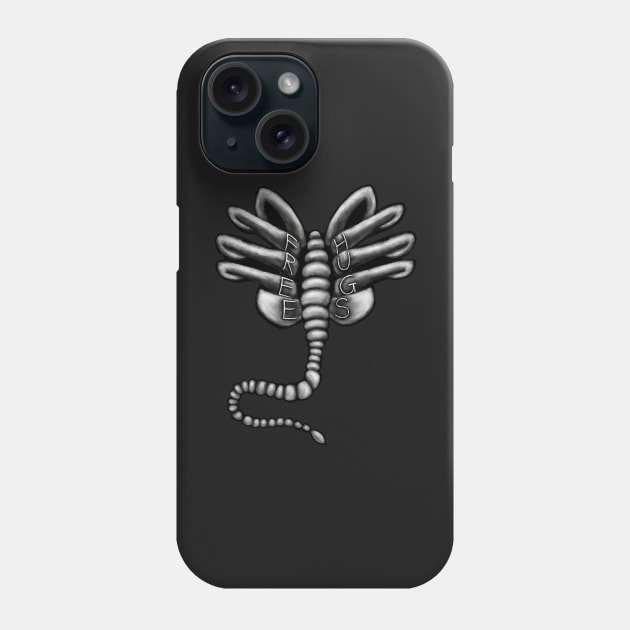 Free hugs! (Alien / Face Hugger) Phone Case by EstrangedShop