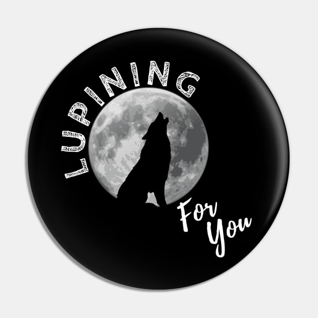 Lupining for you back design with white text and full wolf shape (MD23QU001c) Pin by Maikell Designs